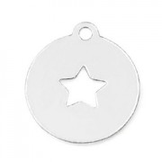 Dije medalla estrella 13 mm de Plata 925 x1|raw }}