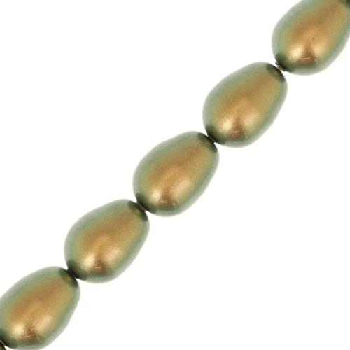 Perlas PureCrystal 5821 11x8 mm - Perla verde iridiscente x5