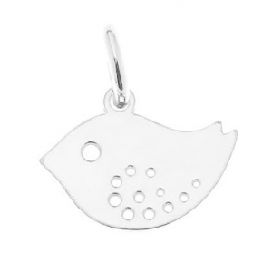 Dije pájaro 10 mm de Plata 925 x1