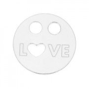 Colgante doble agujeros love 14 mm de Plata 925 x 1|raw }}
