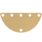 Accesorio para tejer y montar varias filas de medias lunas 25x12 mm Dorado x1