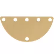 Accesorio para tejer y montar varias filas de medias lunas 25x12 mm Dorado x1