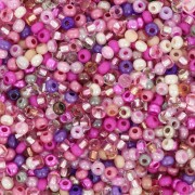 Cuentas de Rocalla Preciosa 11/0 de 2 mm - Surtido rosa y violeta x 20 g