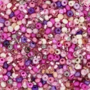 Cuentas de Rocalla Preciosa 11/0 de 2 mm - Surtido rosa y violeta x 20 g