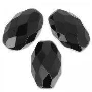 Aceitunas facetadas 15x10 mm Jet x5
