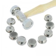 Martillo y 9 terminales para texturizar el metal x1