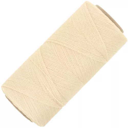 Bobina de hilo encerado Linhasita para micromacramé 0,5 mm - Lino claro (1438) x335m