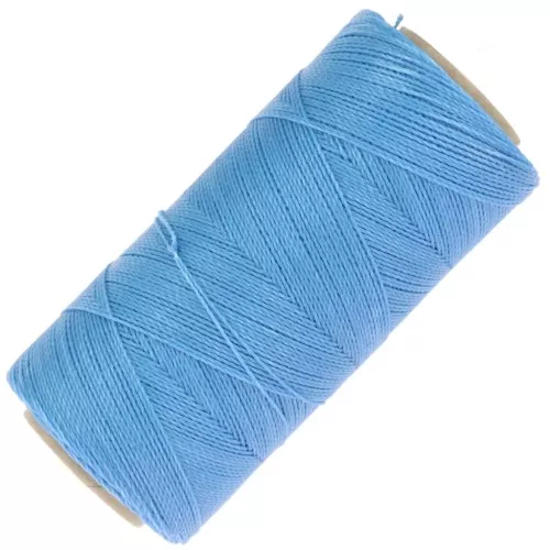 Bobina de hilo encerado Linhasita para micro macramé de 0,5 mm - Azul maya (1443) x335m