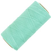 Bobina de hilo encerado Linhasita para micro macramé 0,5 mm - Verde menta (1444) x335m
