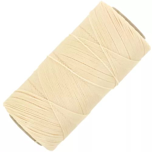Bobina de hilo encerado Linhasita para micro macramé 0,75 mm - Lino claro(1438) x228m