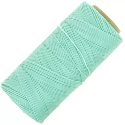 Bobina de hilo encerado Linhasita para micro macramé 0,75 mm - Verde Menta (1444) x228m