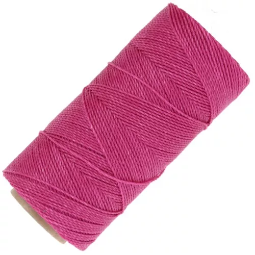 Bobina de hilo encerado Linhasita para micro macramé 1 mm - Rosa brillante (1435) x168m