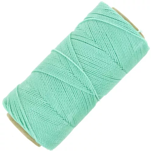 Bobina de hilo encerado Linhasita para micro macramé 1 mm - Ice Mint (1436) x168m