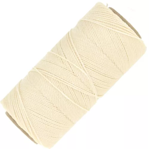 Bobina de hilo encerado Linhasita para micro macramé 1 mm - Lino claro (1438) x168m