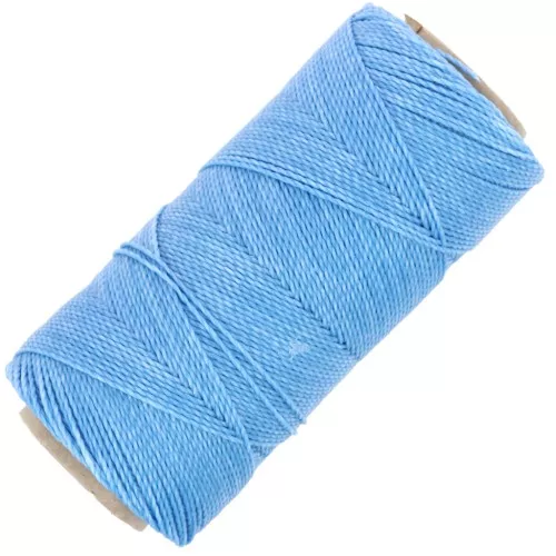Bobina de hilo encerado Linhasita para micro macramé 1 mm - azul maya (1443) x168m