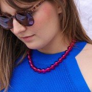 Bobina de hilo encerado Linhasita para micro macramé 1 mm - azul maya (1443) x168m