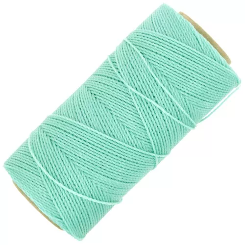 Bobina de hilo encerado Linhasita para micro macramé 1 mm - Verde Menta (1444) x168m