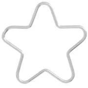 Entrepieza Estrella 22 mm - Plata 925 x1