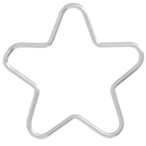 Entrepieza Estrella 22 mm - Plata 925 x1