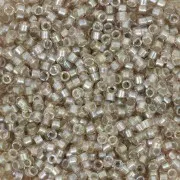 Miyuki Delica 11/0 DB1766 - Sparkling Celery Lined Light Tea Rose AB x8g
