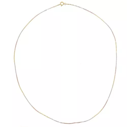 Gargantilla Forçat 1.3 mm - Plata 925 - Dorado con oro fino - Oro rosa x45cm