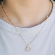 Gargantilla Forçat 1.3 mm - Plata 925 - Dorado con oro fino - Oro rosa x45cm