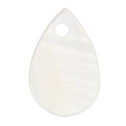 Lentejuela gota nácar 9x6 mm - Natural x6