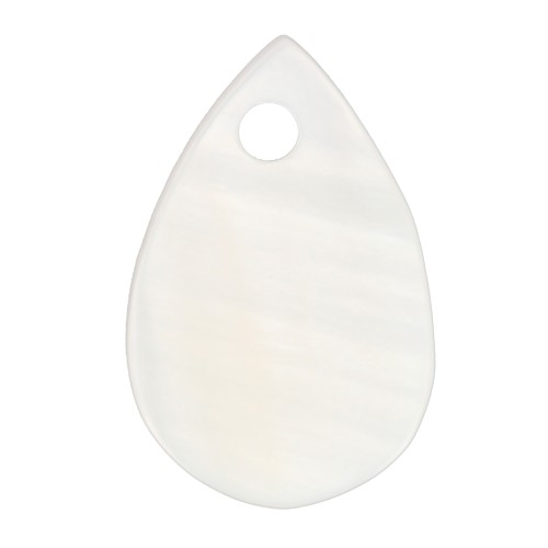 Lentejuela gota nácar 9x6 mm - Natural x6