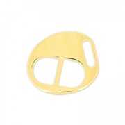 Cierre ovalado 14x12 mm para cordón 5 mm Dorado con oro fino x1|raw }}