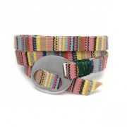 Cierre ovalado 14x12 mm para cordón 5 mm dorado rosa x1