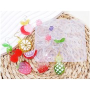 Molde de silicona para colgantes y Entrepieza de frutas y flores x1