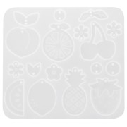 Molde de silicona para colgantes y Entrepieza de frutas y flores x1