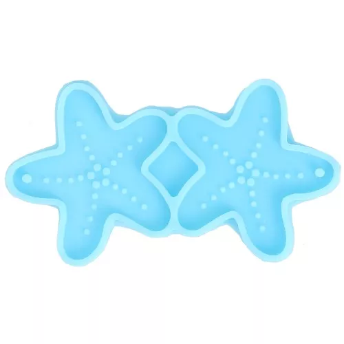 Molde de silicona para colgantes de estrella de mar de resina epoxi x1