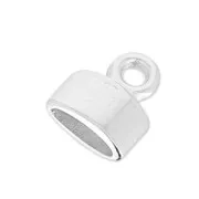 Terminal para cordón plat 5 mm Chapado Plateado envejecido x1