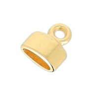 Terminal para cordón plat 5 mm Dorado con oro fino x1|raw }}