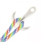 Cierre gancho ancla 35x27 mm Chapado Plateado envejecido x1