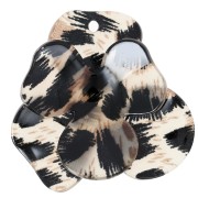 Colgante acrílico Flor en Relieve 45x50 mm - Leopardo Negro - Marrón x1|raw }}