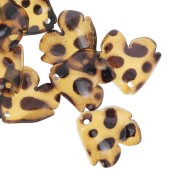 Lentejuelas acrílicas de pétalos de flores de 20x19 mm - Marrón moteado x12|raw }}