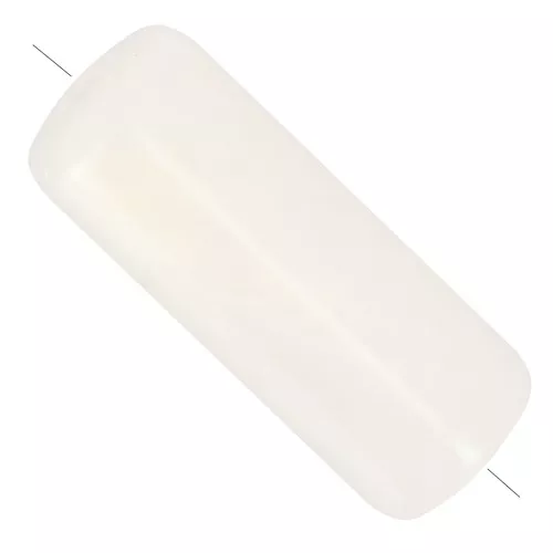 Cuentas de tubo rectas 20x8 mm en acrílico translúcido - Marfil Mármol x10