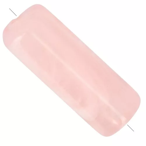 Cuentas de tubo rectas 20x8 mm en acrílico translúcido - Peach Marble x10