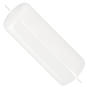 Cuentas de tubo rectas 20x8 mm en acrílico translúcido - Blanco jaspeado x10|raw }}