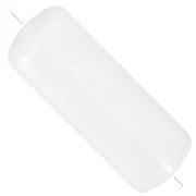 Cuentas de tubo rectas 20x8 mm en acrílico translúcido - Blanco jaspeado x10