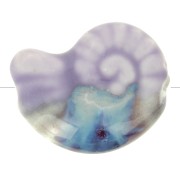 Cuenta de cerámica de concha 20x16 mm - Violeta claro - Azul jaspeado x1|raw }}