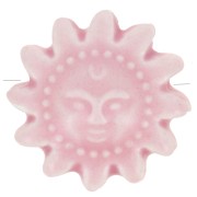 Cuenta de cerámica de 19 mm - Rosa x1