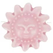 Cuenta de cerámica de 19 mm - Rosa x1