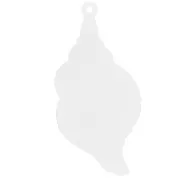 Colgante Concha Acrílica 50x24 mm - Turquesa - Purpurina Violeta x1