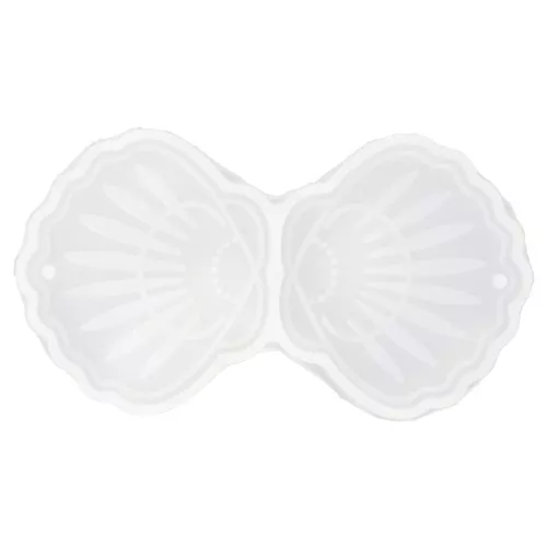 Molde de silicona para colgantes de concha 36x40 mm - Transparente x1