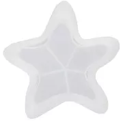 Molde de silicona para plato de estrellas de mar 14x13 cm Transparente