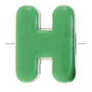 Juego de cuentas de letras acrílicas Abecedario 21x16 mm - H - Multicolor x10|raw }}