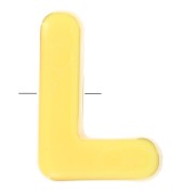 Surtido de cuentas letras alfabeto 20x15 mm acrílico - L - Multicolor x10|raw }}